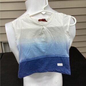Tomato girl 7 For All Mankind Blue And White Tie Dyed Shirt tank top 18m